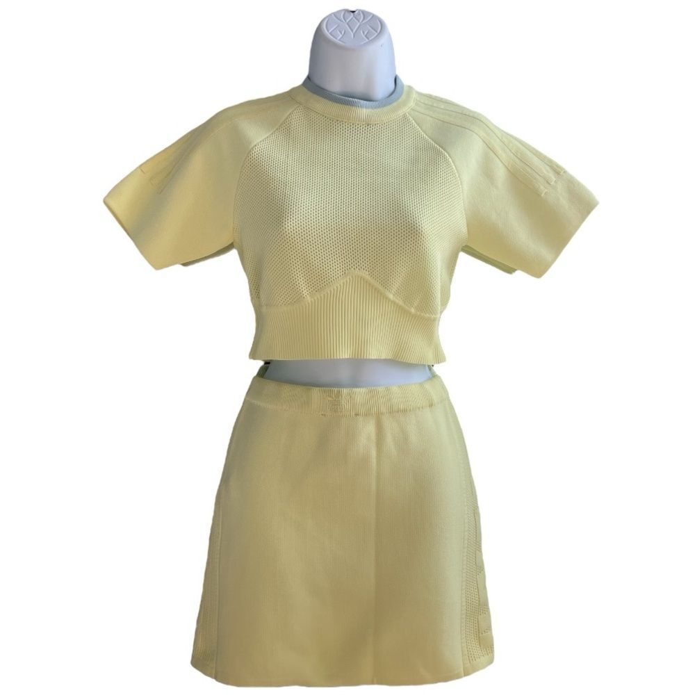 adidas Light Yellow Skirt Set